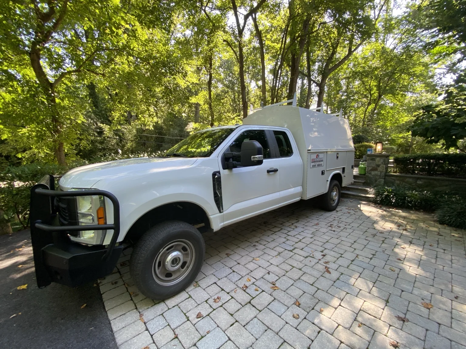 MDS Mechanical service truck on site for HVAC and refrigeration work in McLean, Virginia