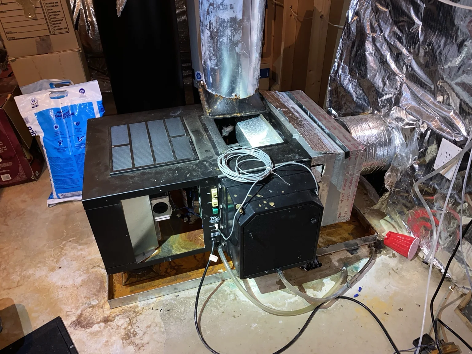 Wine Guardian ducted wine cellar cooling system installation in McLean, Virginia